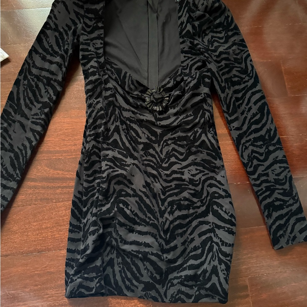 DUNDAS Black Long Sleeve Dress